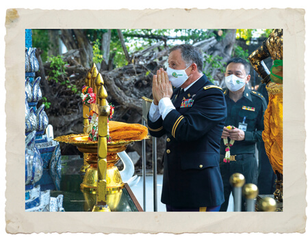 COL Eric Lombardini at a Merit Making ceremony for the 58th Anniversary of AFRIMS.