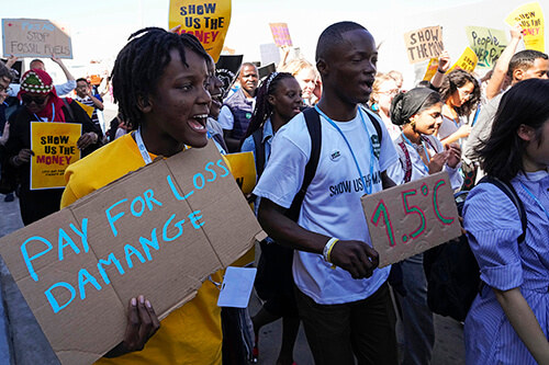 Photo of protesters at COP27