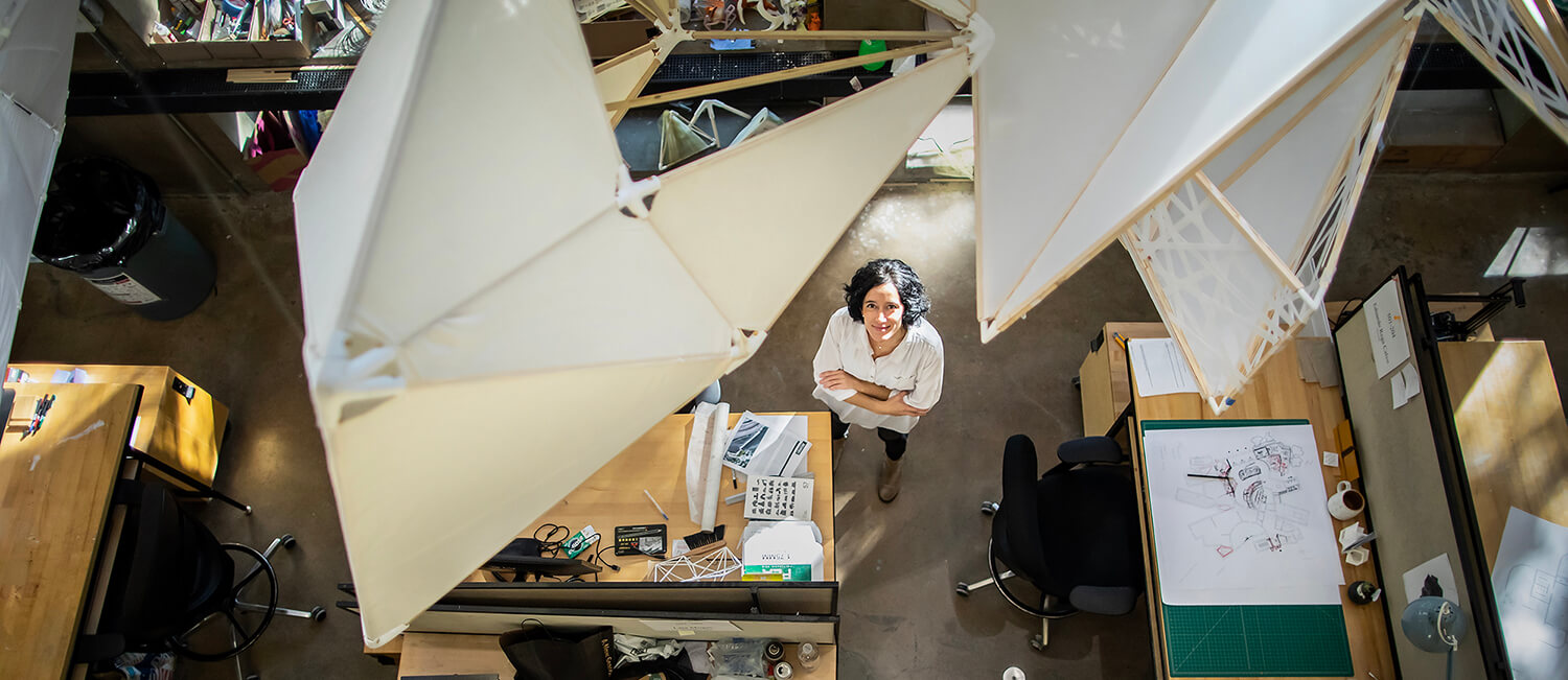 Photo of Laia Mogas-Soldevila in her studio